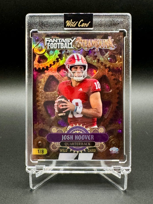 2026 Wild Card Fantasy Football Josh Hoover RC  #FSPPU05-JH Steampunk /8 Raw Encased