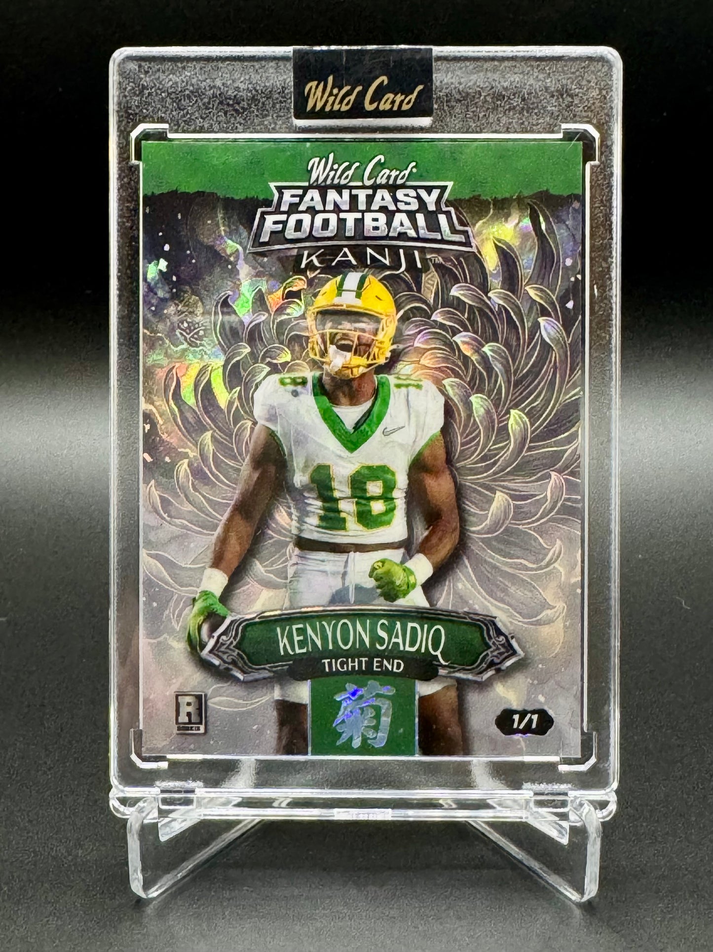 2026 Wild Card Fantasy Football Kenyon Sadiq RC #FMKFBK1-KS Kanji 1/1