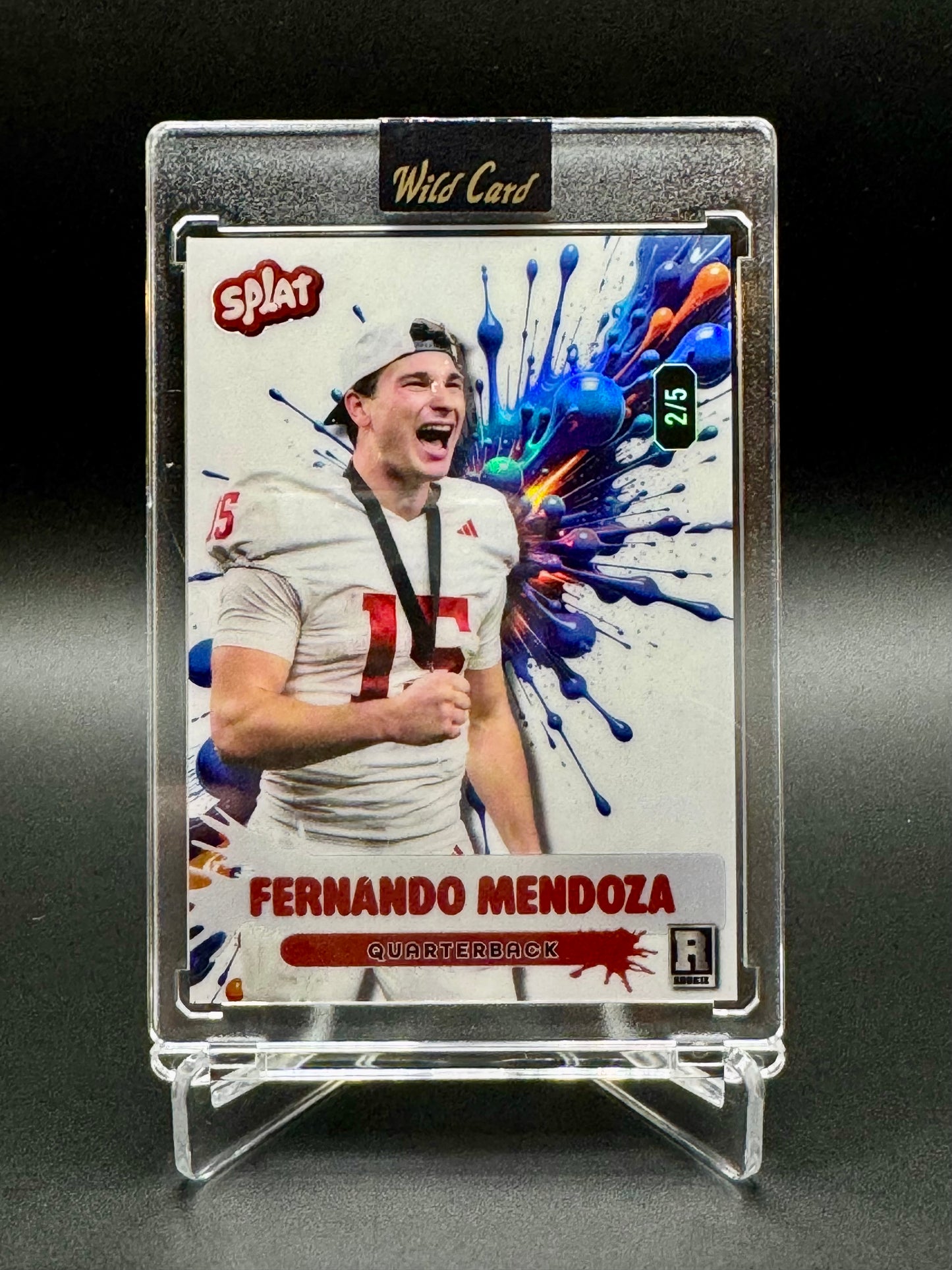2026 Wild Card Rookie Edition Football Fernando Mendoza RC #SMB-B0b2-FM6 Splat 2/5
