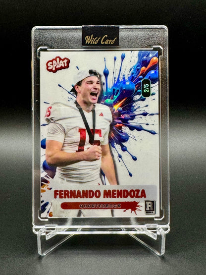 2026 Wild Card Rookie Edition Football Fernando Mendoza RC #SMB-B0b2-FM6 Splat 2/5