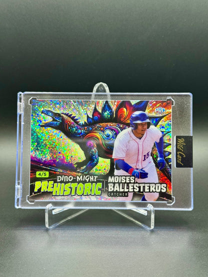 2024 Wild Card Alumination Moises Ballesteros #PHSTG2-MB Dino-Might Prehistoric /5 Raw Encased