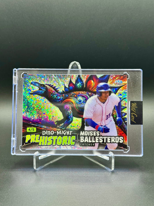 2024 Wild Card Alumination Moises Ballesteros #PHSTG2-MB Dino-Might Prehistoric /5 Raw Encased