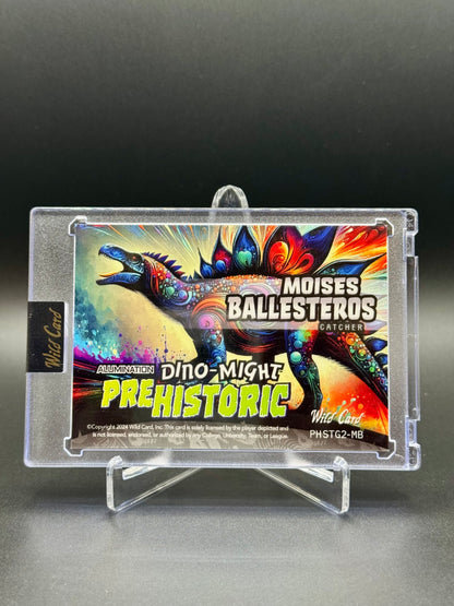2024 Wild Card Alumination Moises Ballesteros #PHSTG2-MB Dino-Might Prehistoric /5 Raw Encased