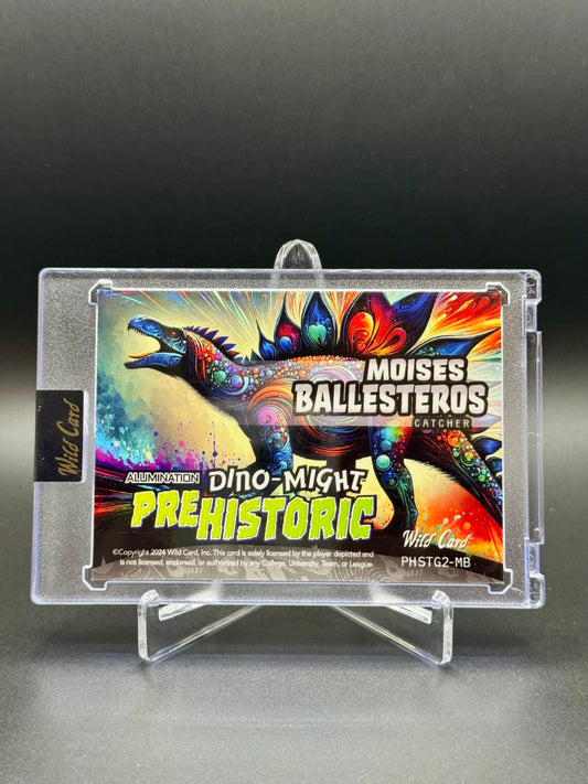 2024 Wild Card Alumination Moises Ballesteros #PHSTG2-MB Dino-Might Prehistoric /5 Raw Encased