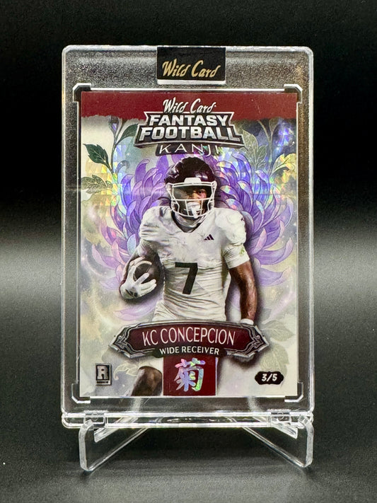 2026 Wild Card Fantasy Football KC Concepcion RC #FMKFPU2-KC Kanji /5 Raw Select