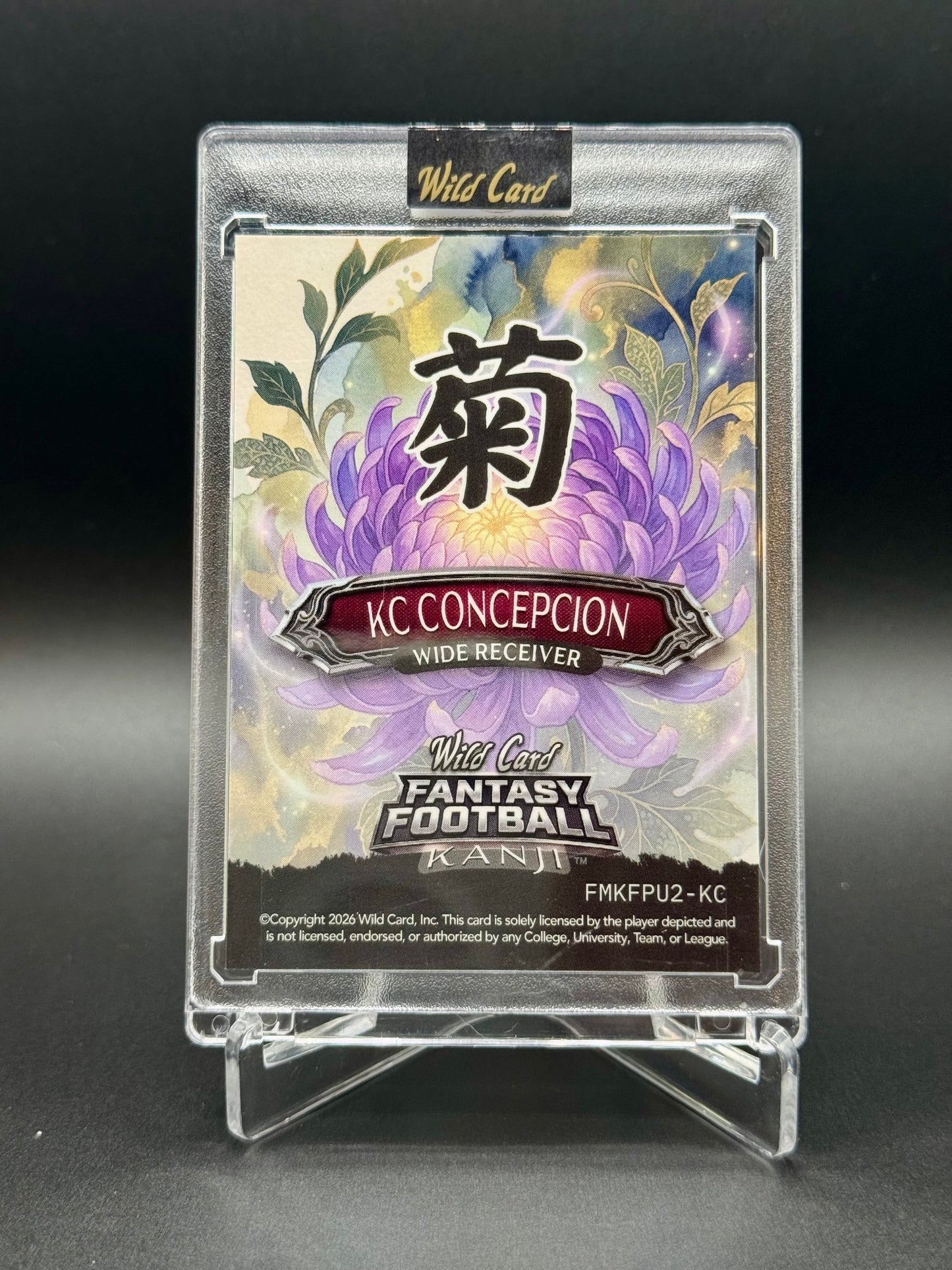 2026 Wild Card Fantasy Football KC Concepcion RC #FMKFPU2-KC Kanji /5 Raw Select