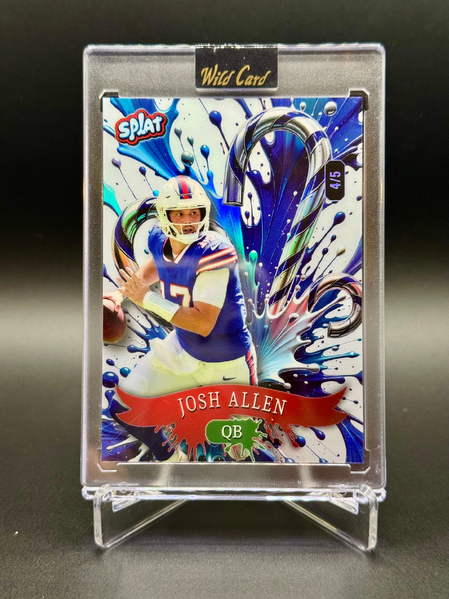 2025 Wild Card Splat Josh Allen #SCFCCa1-JA Holiday 4/5 Raw Encased