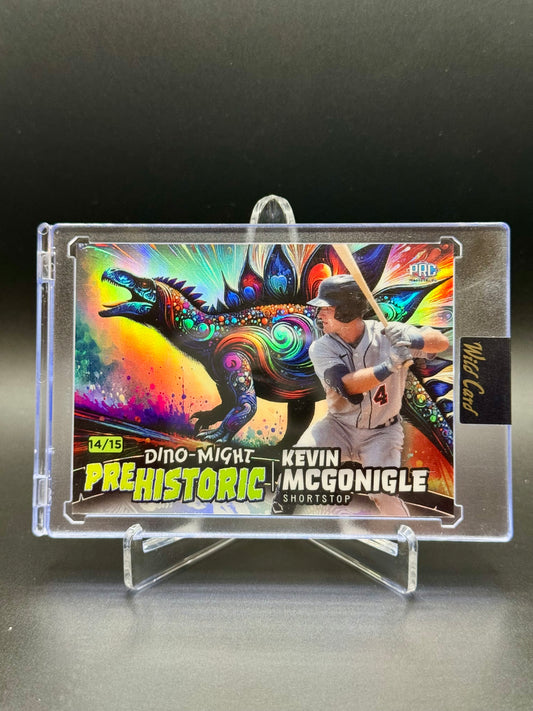 2024 Wild Card Alumination Kevin McGonigle #PHSTG2-KM Dino-Might Prehistoric /15 Raw Encased
