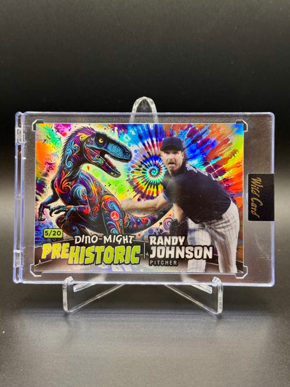 2024 Wild Card Alumination Randy Johnson #PHRAP1-RJ Dino-Might Prehistoric /20 Raw Encased