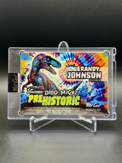 2024 Wild Card Alumination Randy Johnson #PHRAP1-RJ Dino-Might Prehistoric /20 Raw Encased