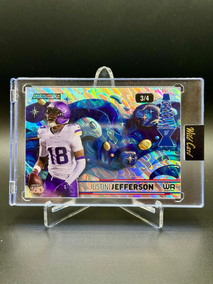 2026 Wild Card Alumination Justin Jefferson #AG-JJ Groovin' /4 Raw Encased