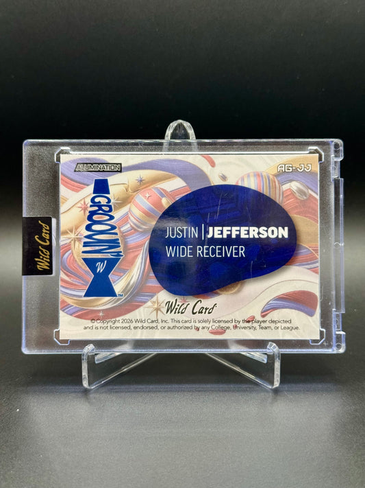 2026 Wild Card Alumination Justin Jefferson #AG-JJ Groovin' /4 Raw Encased