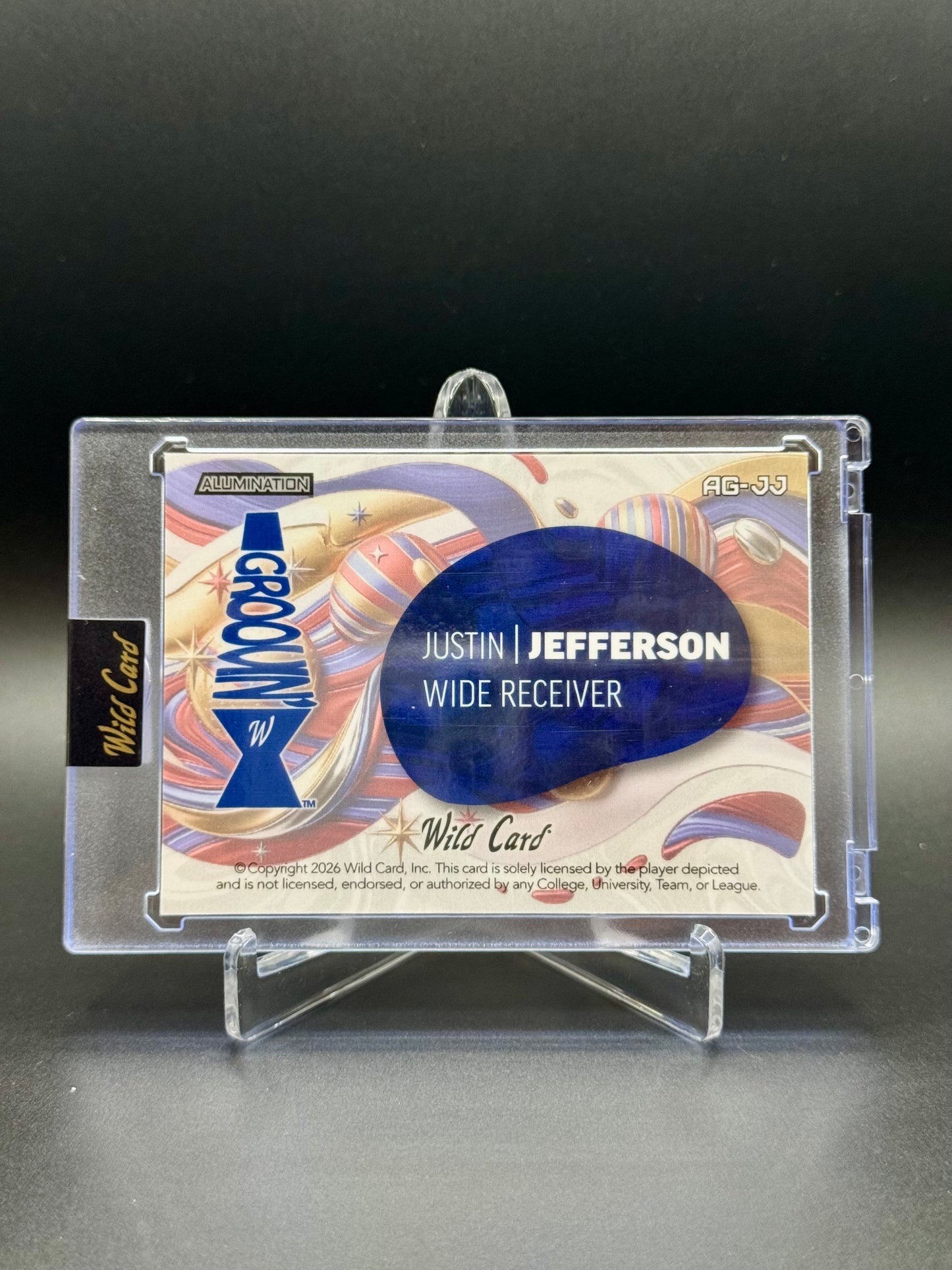 2026 Wild Card Alumination Groovin' Justin Jefferson #AG-JJ Groovin' /4 Raw Encased