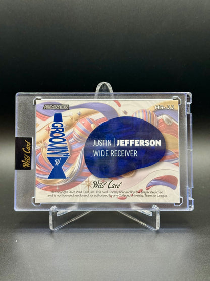 2026 Wild Card Alumination Groovin' Justin Jefferson #AG-JJ Groovin' /4 Raw Encased