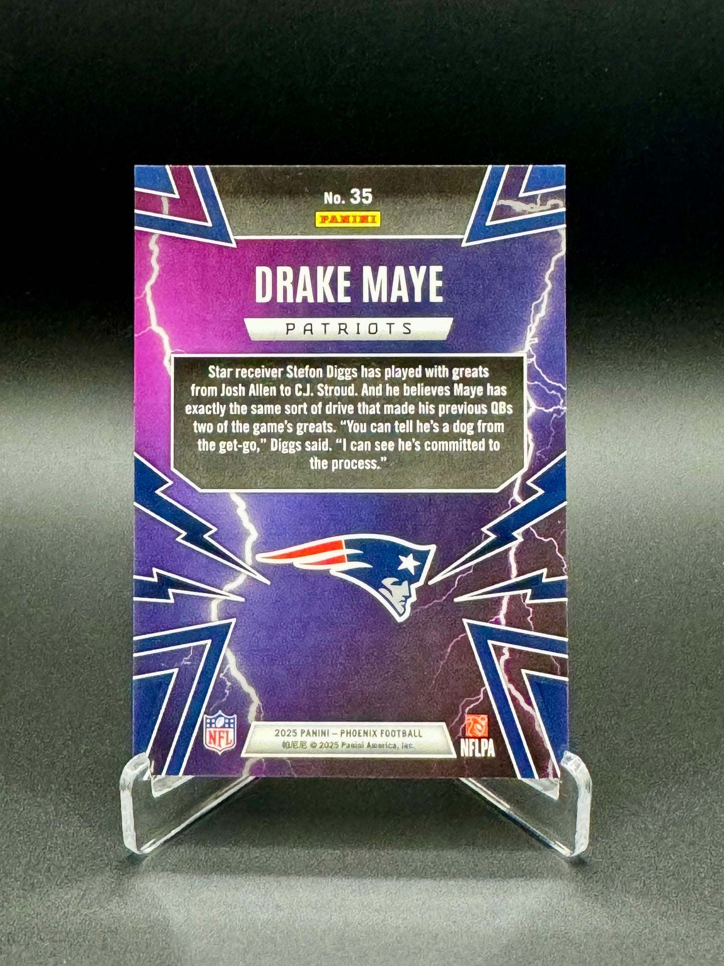 2025 Panini Phoenix Football Drake Maye #35 Thunderbirds Raw