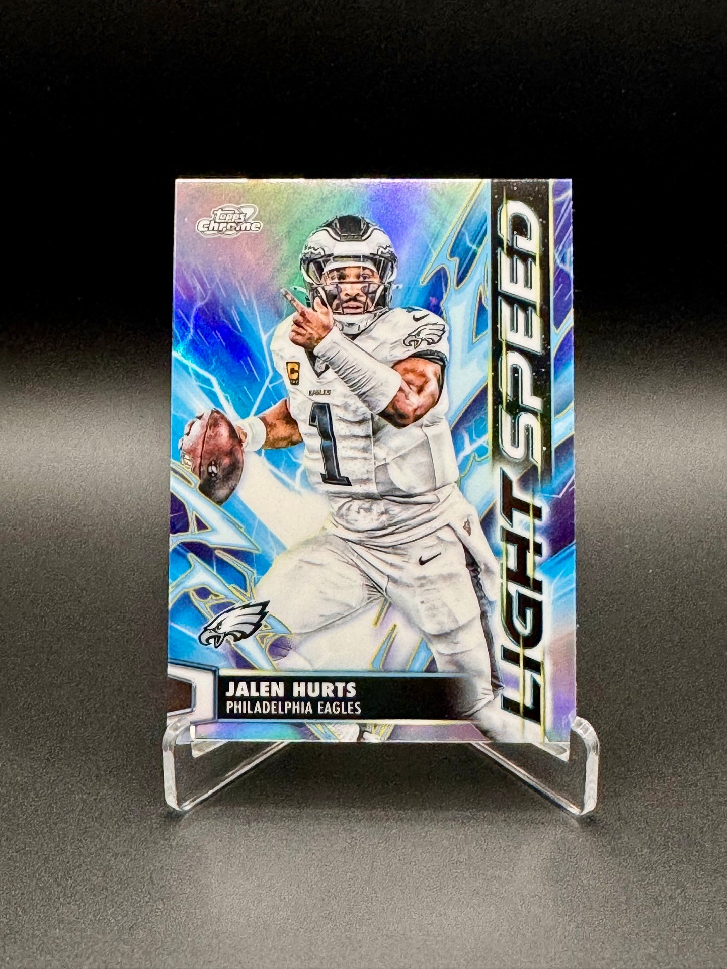 2025 Topps Chrome Football Jalen Hurts #LS-9 Light Speed Raw