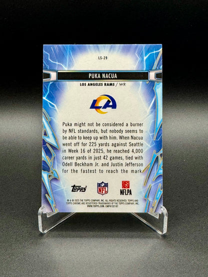 2025 Topps Chrome Football Puka Nacua #LS-29 Light Speed Raw