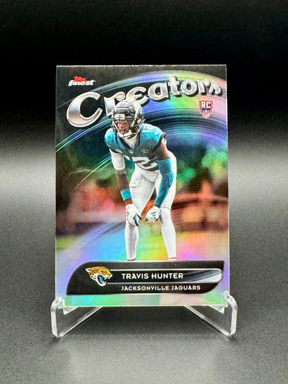 2025 Topps Finest Travis Hunter RC #CR-14 Creators Refractor Raw