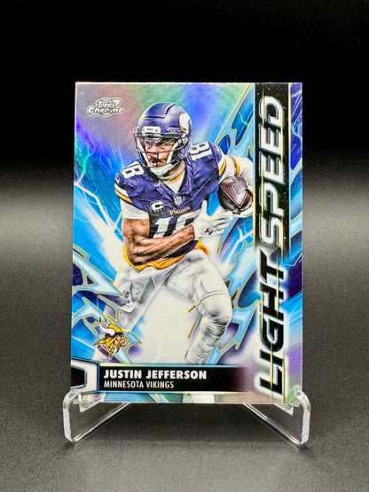 2025 Topps Chrome Football Justin Jefferson #LS-32 Light Speed Raw