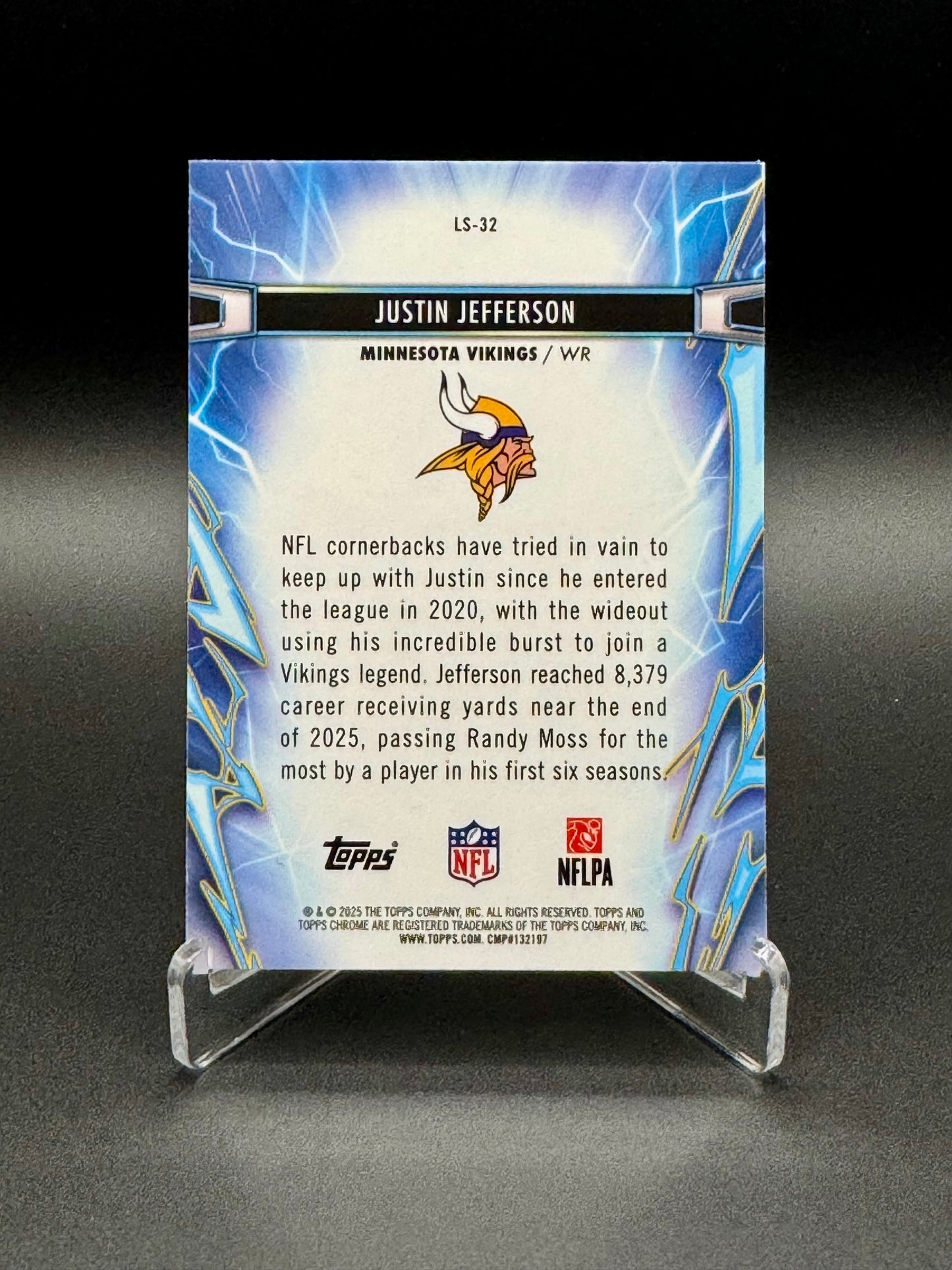 2025 Topps Chrome Football Justin Jefferson #LS-32 Light Speed Raw