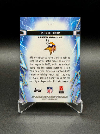 2025 Topps Chrome Football Justin Jefferson #LS-32 Light Speed Raw