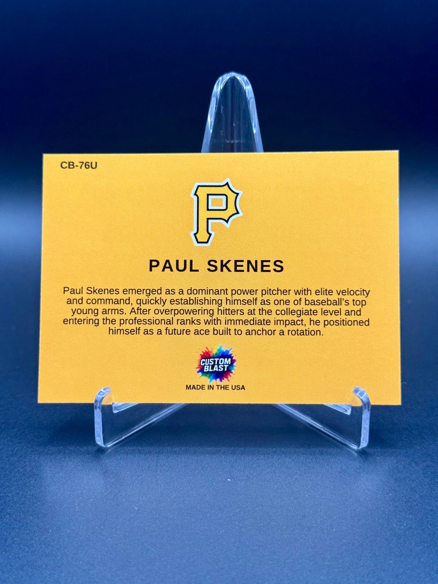 Paul Skenes Custom Blast #CB-76U Art Card