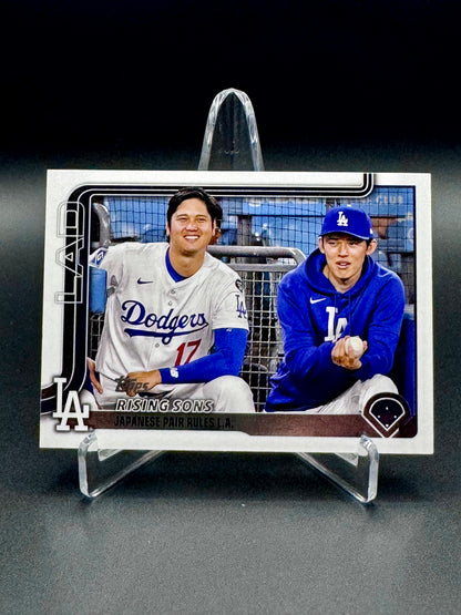 2025 Topps Update Series Baseball Shohei Ohtani Roki Sasaki #US269 Veteran Combos Rising Sons Raw
