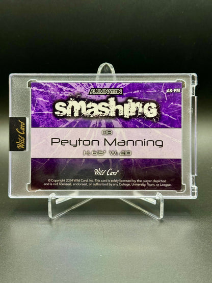 2024 Wild Card Alumination Football Peyton Manning #AS-PM Smashing /10 Raw Encased