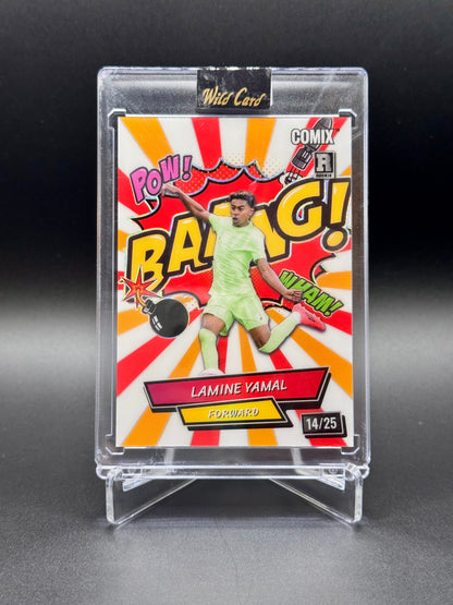 2024 Wild Card Comix Soccer Lamine Yamal RC #ACBG-LY09 BAANG! /25 Raw Encased