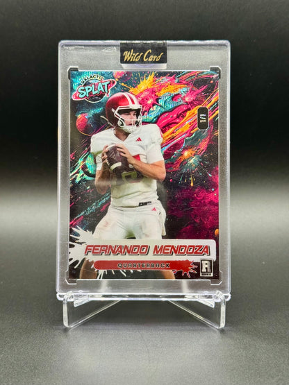 2026 Wild Card Rookie Edition Football Fernando Mendoza RC #SMAPNPa5-FM4 Galatic Splat 1/1 Raw Encased