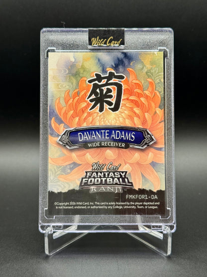 2026 Wild Card Fantasy Football Davante Adams #FMKFOR1-DA Kanji /10 Raw Encased