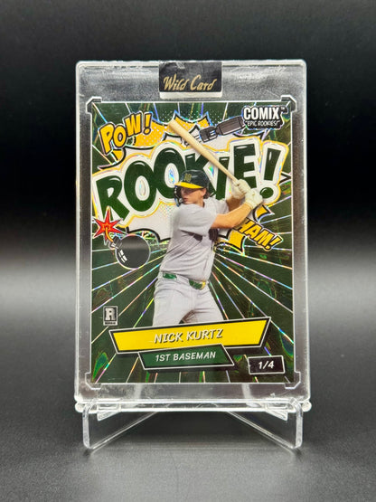 2025 Wild Card Comix Baseball Nick Kurtz RC #ACERRK-NK1 Epic Rookies /4 Raw Encased