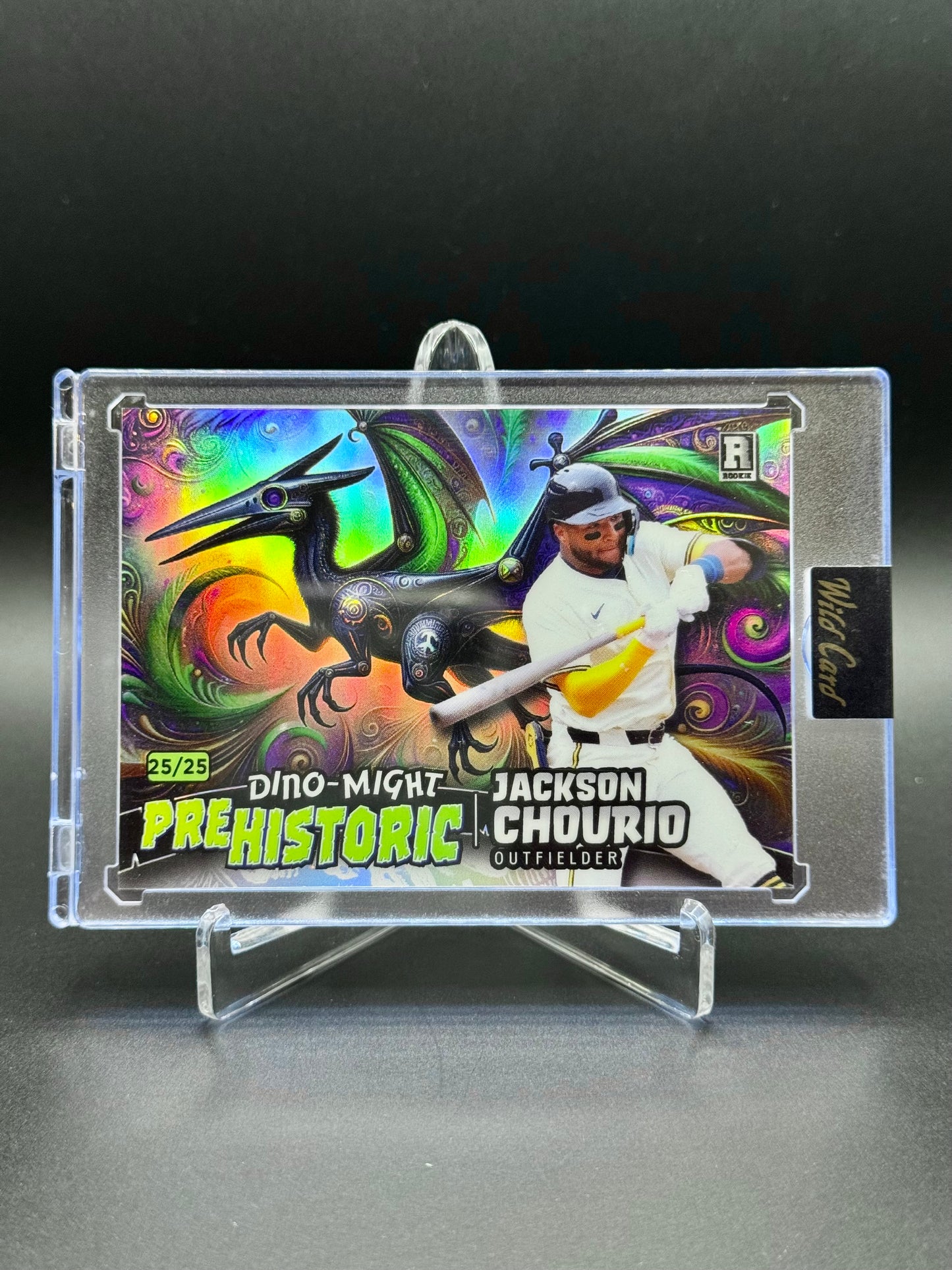 2024 Wild Card Alumination Jackson Chourio RC #PHPTE1-JC Dino-Might Prehistoric /25 Raw Encased