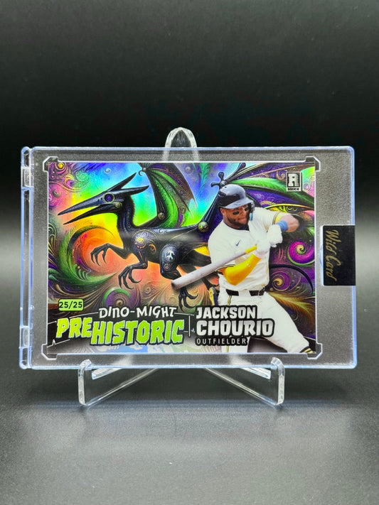 2024 Wild Card Alumination Jackson Chourio RC #PHPTE1-JC Dino-Might Prehistoric /25 Raw Encased