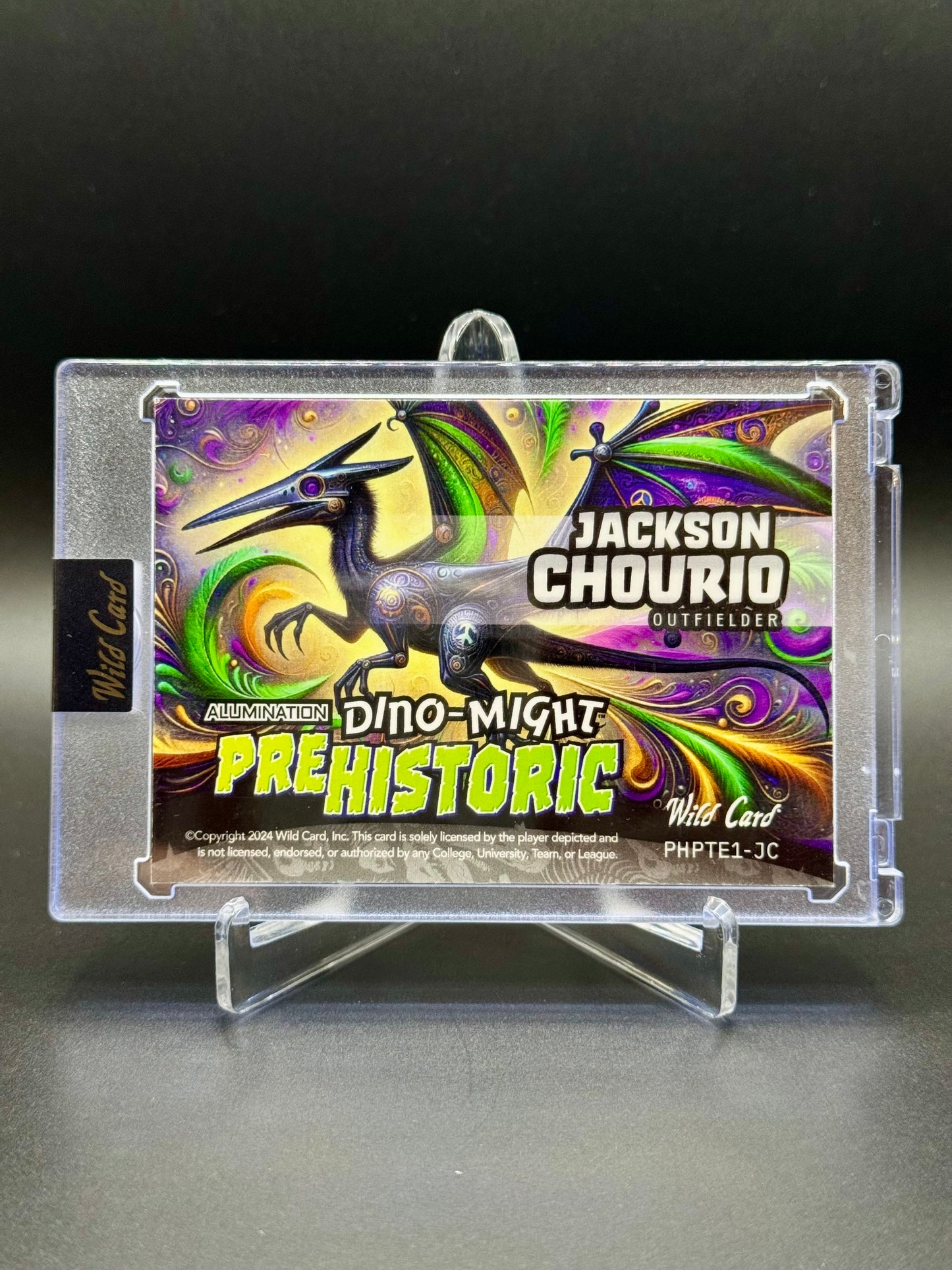 2024 Wild Card Alumination Jackson Chourio RC #PHPTE1-JC Dino-Might Prehistoric /25 Raw Encased