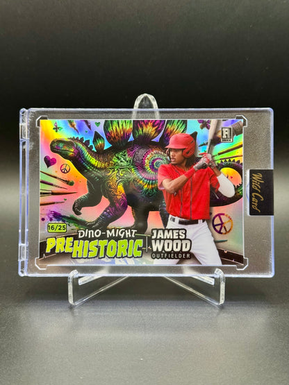 2024 Wild Card Alumination James Wood RC #PHSTG1-JW Dino-Might Prehistoric /25 Raw