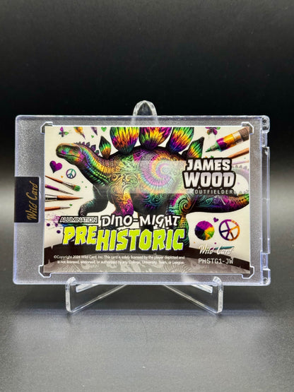2024 Wild Card Alumination James Wood RC #PHSTG1-JW Dino-Might Prehistoric /25 Raw