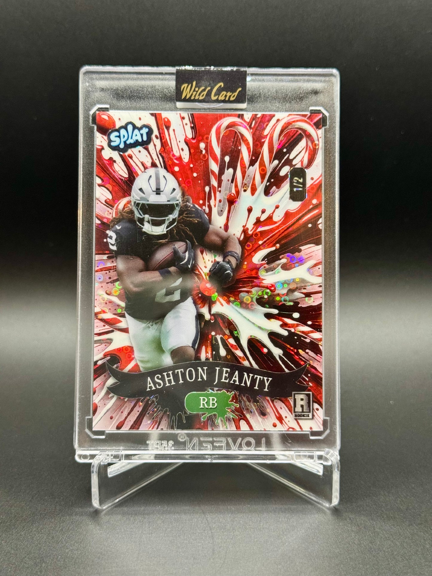2025 Wild Card Splat Ashton Jeanty RC #SCFCCa5-AJ Holiday /2 Raw Encased