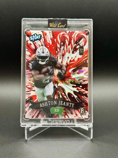 2025 Wild Card Splat Ashton Jeanty RC #SCFCCa5-AJ Holiday /2 Raw Encased