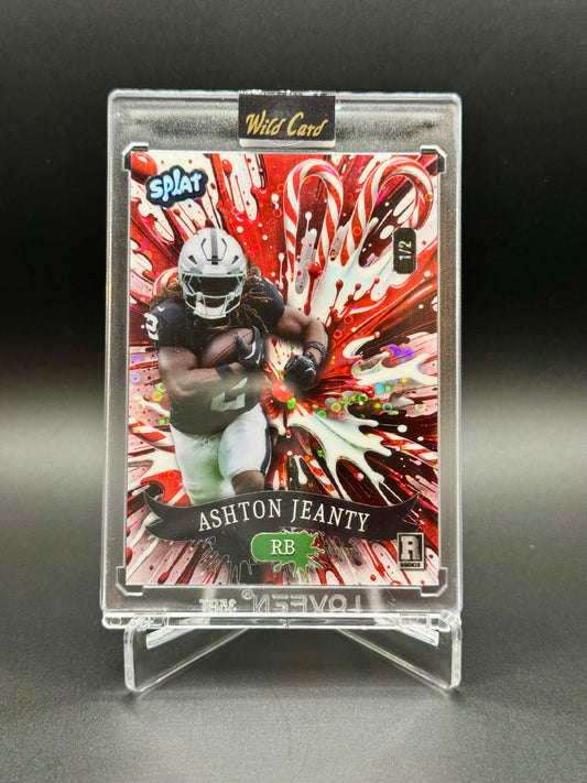 2025 Wild Card Splat Ashton Jeanty RC #SCFCCa5-AJ Holiday /2 Raw Encased