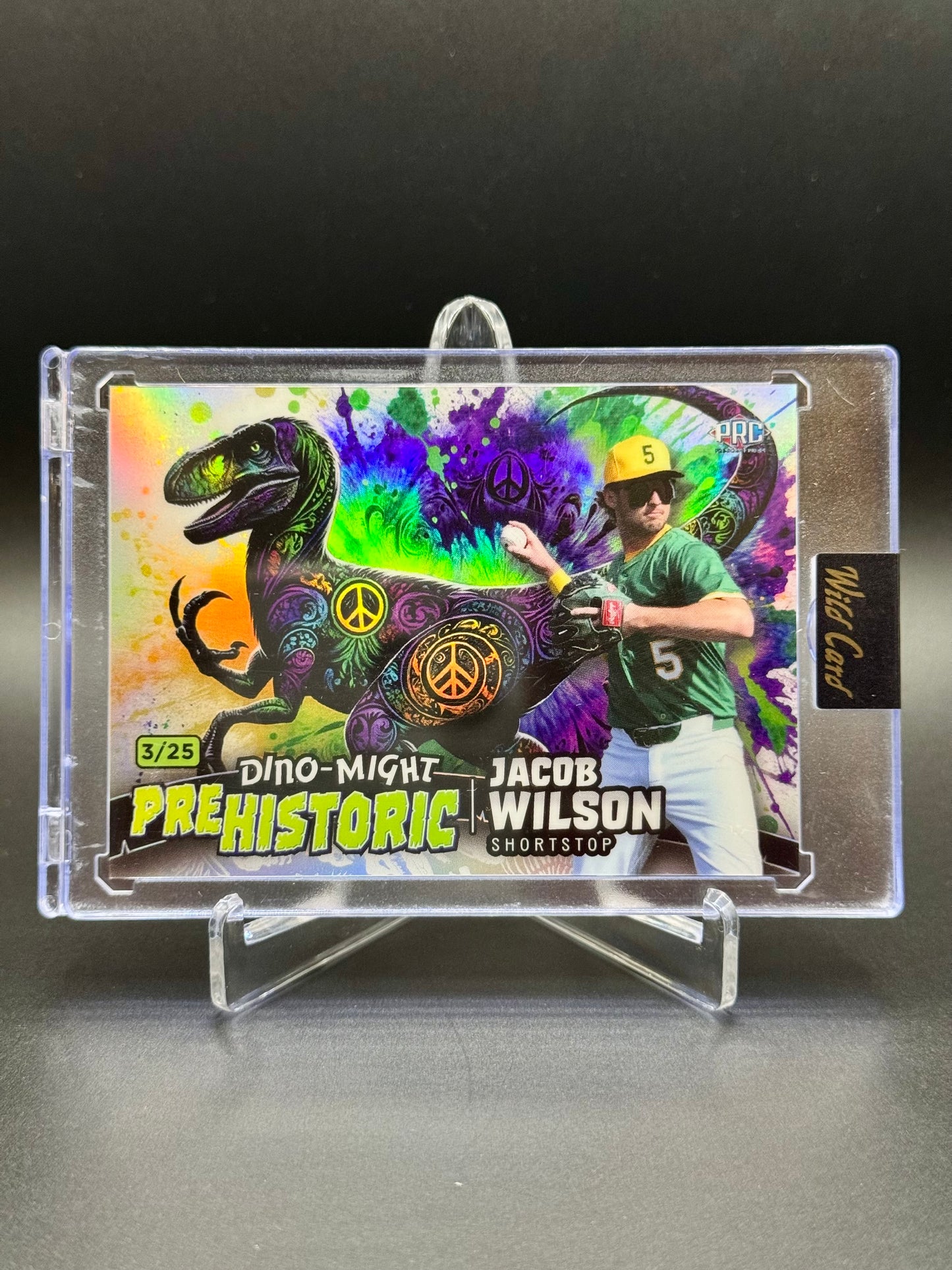 2024 Wild Card Alumination Jacob Wilson #PHRAP1-JW Dino-Might Prehistoric /25 Raw Encased
