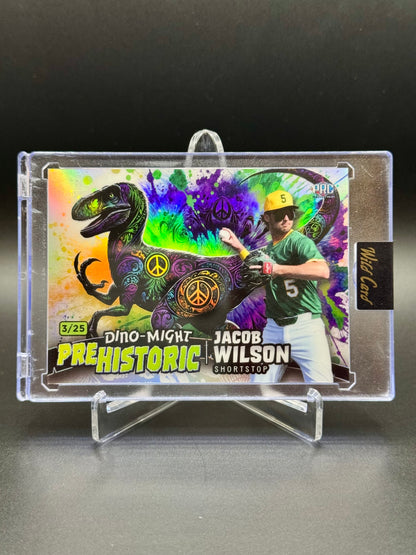 2024 Wild Card Alumination Jacob Wilson #PHRAP1-JW Dino-Might Prehistoric /25 Raw Encased