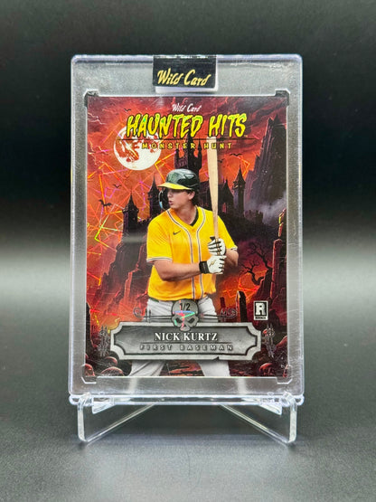 2025 Wild Card Haunted Hits Nick Kurtz RC #HHCC-NK Monster Hunt /2 Raw Encased