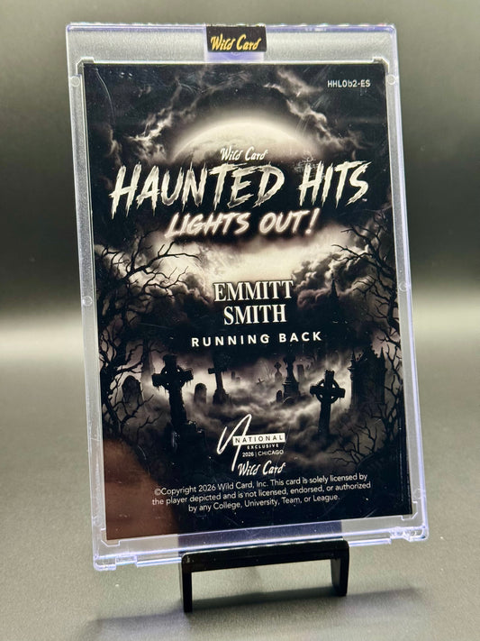 2026 Wild Card Haunted Hits Emmitt Smith #HHL02-ES Lights Out! Mammoth /10 Encased