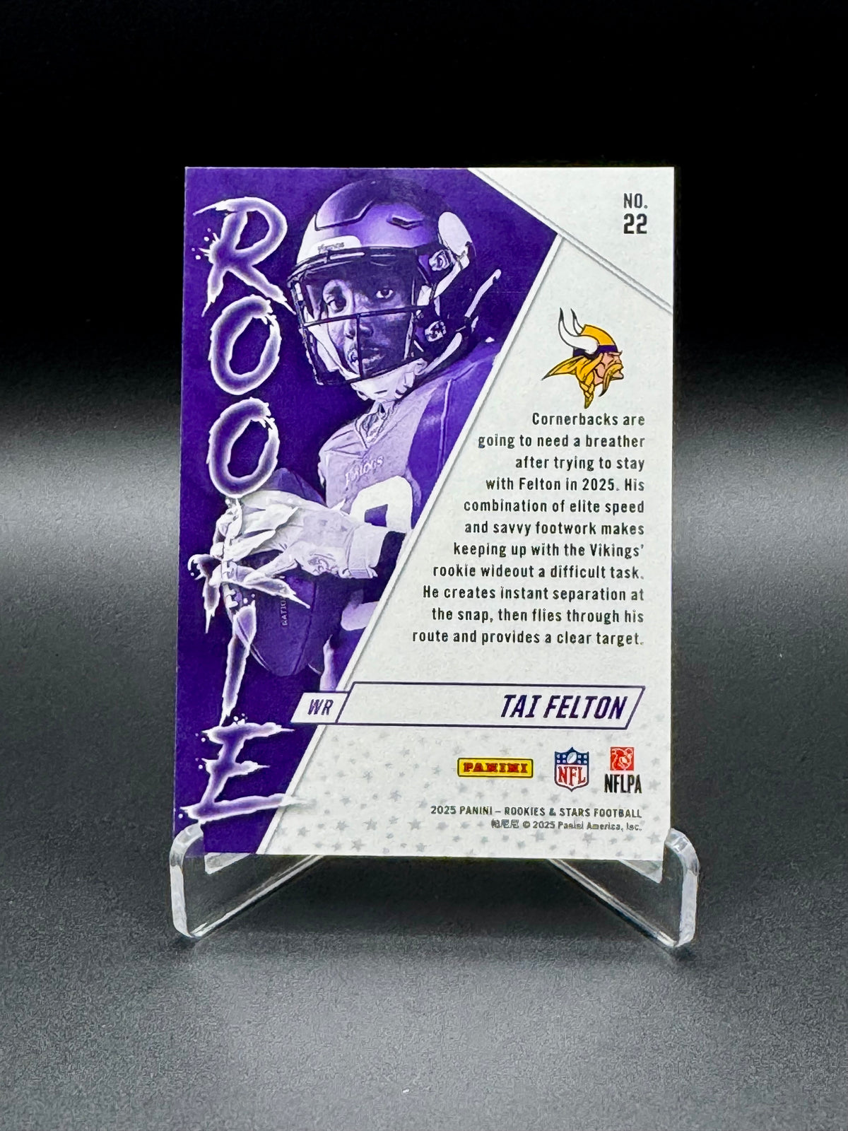 2025 Panini Rookies & Stars Football Tai Felton RC #22 Rookie Red /10 Raw