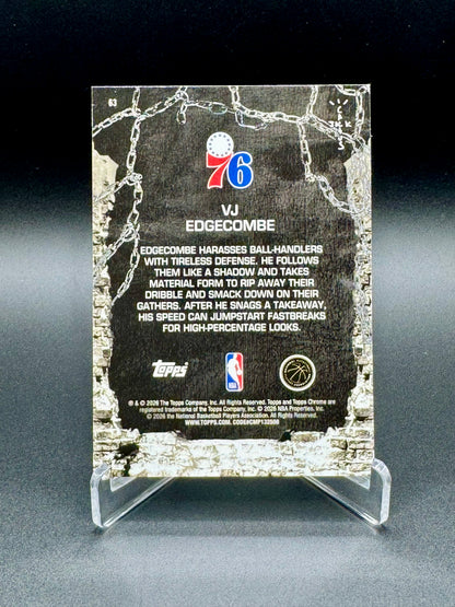 2026 Topps Chrome Cactus Jack Basketball VJ Edgecombe RC #63 Raw