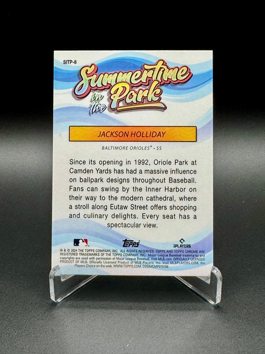 2024 Topps Chrome Jackson Holliday RC #SITP-8 Summertime in the Park Raw