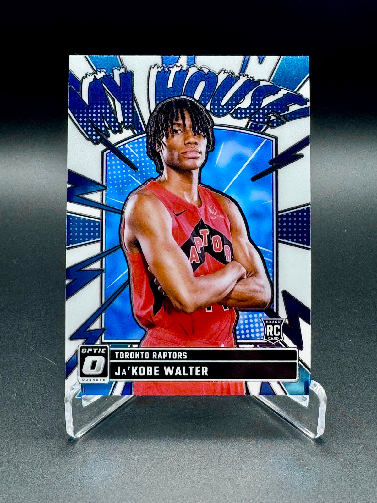 2024-25 Panini Donruss Optic Ja'Kobe Walter RC My House #10 card front, Toronto Raptors rookie