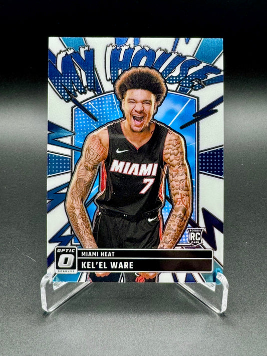 2024-25 Panini Donruss Optic Kel'el Ware RC My House #11 card front, Miami Heat rookie