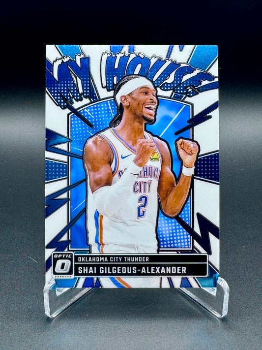2024-25 Panini Donruss Optic Shai Gilgeous-Alexander My House #6 card front, Oklahoma City Thunder